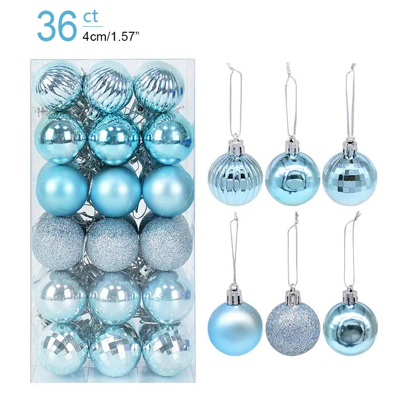 1box Christmas Balls Christmas Tree Ornaments Ball Xmas Hanging Tree Pendants Home Party Decor 2026 New Year Gift Noel Navidad Beauty World Shop