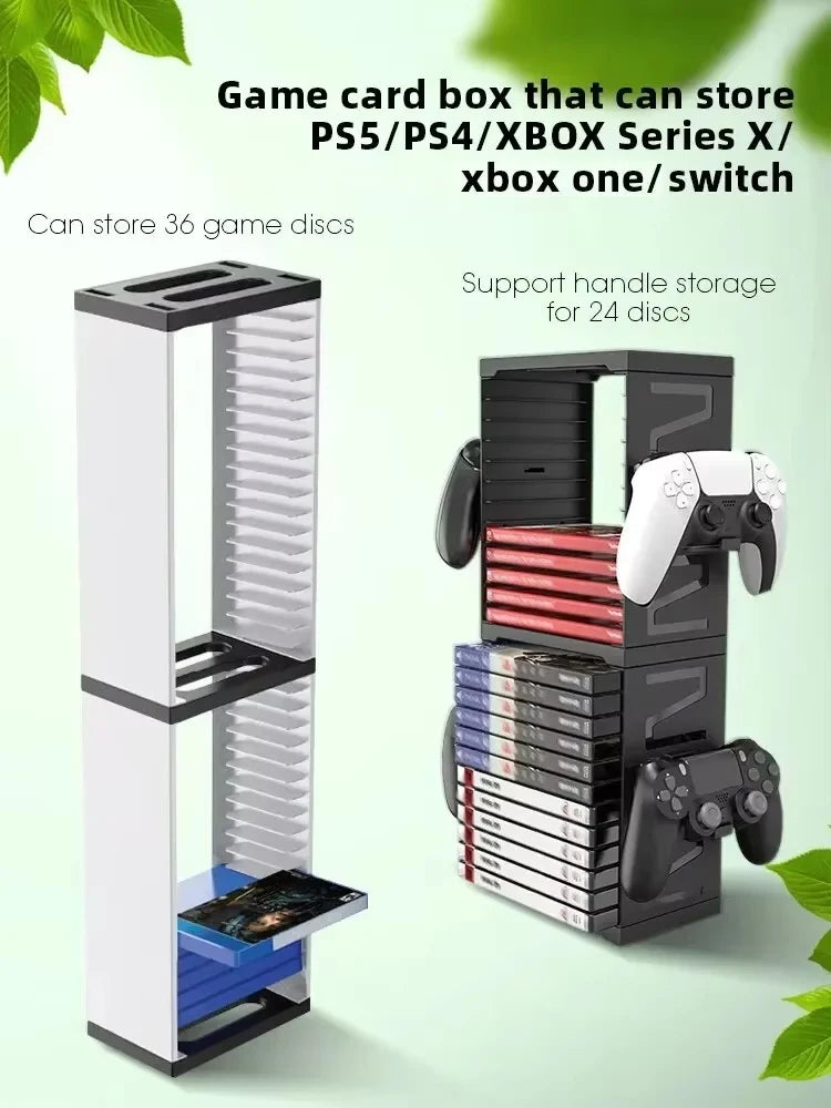 DATA FROG Host Disc Double-layer Storage Box Holder For PS5/PS4/Switch Disc Shelf for Xbox Series X Holder Accessories Beauty World Shop