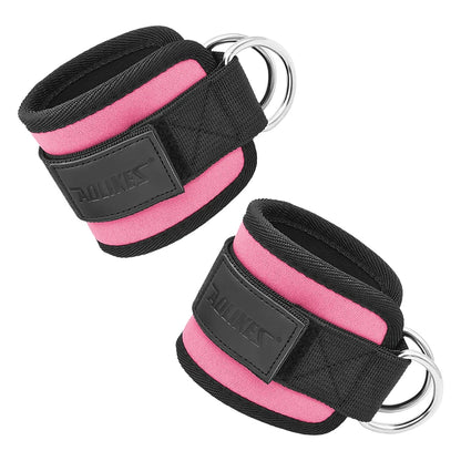 AOLIKES Adjustable Padded Ankle Wrist Cuffs Padded Straps D-Ring Glute Kickback for Cable Machine, Ideal for Glutes Exercises Beauty World Shop