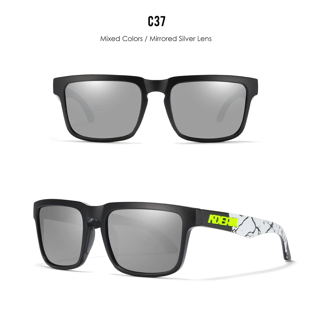 KDEAM Men's Polarized Sunglasses Square Casual Outdoors Sun Glasses Women Unisex Sunglass For Couple With Zipper Case Beauty World Shop