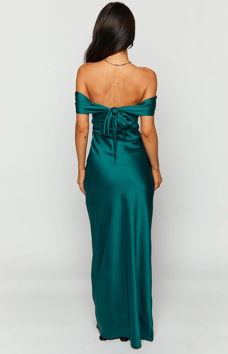 Seraphina Teal Off The Shoulder Maxi Dress BB Exclusive
