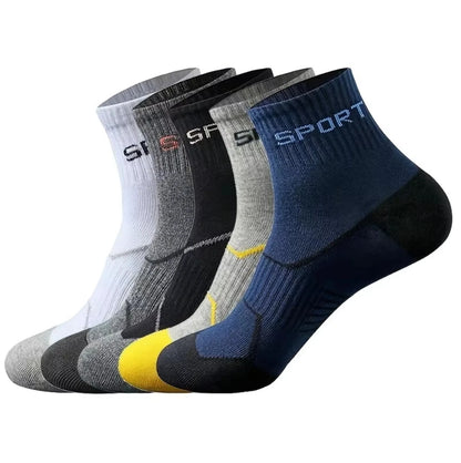 10/5/3pairs Breathable Con Sports Stockings Men Bamboo Fiber Autumn and Winter Men Socks Sweat Absorption Deodorant Business Sox Beauty World Shop
