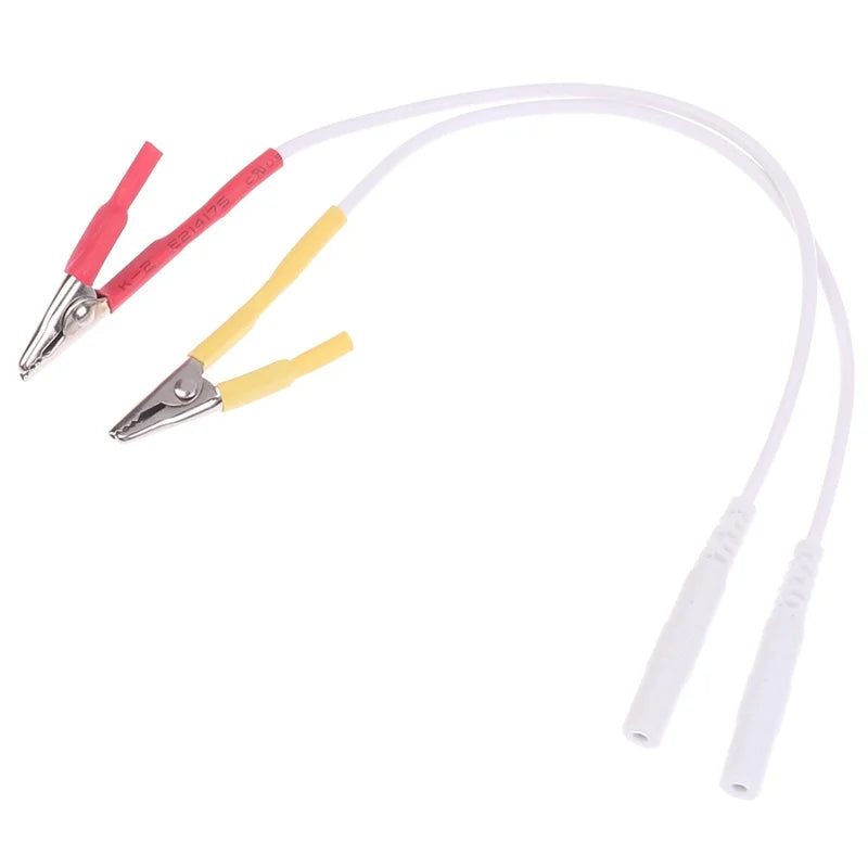 10Pcs 2mm Pin TENS/EMS Alligator Clip Cables - Electrode Wire Accessories for Hwato SDZ-II Electronic Acupuncture Device Beauty World Shop