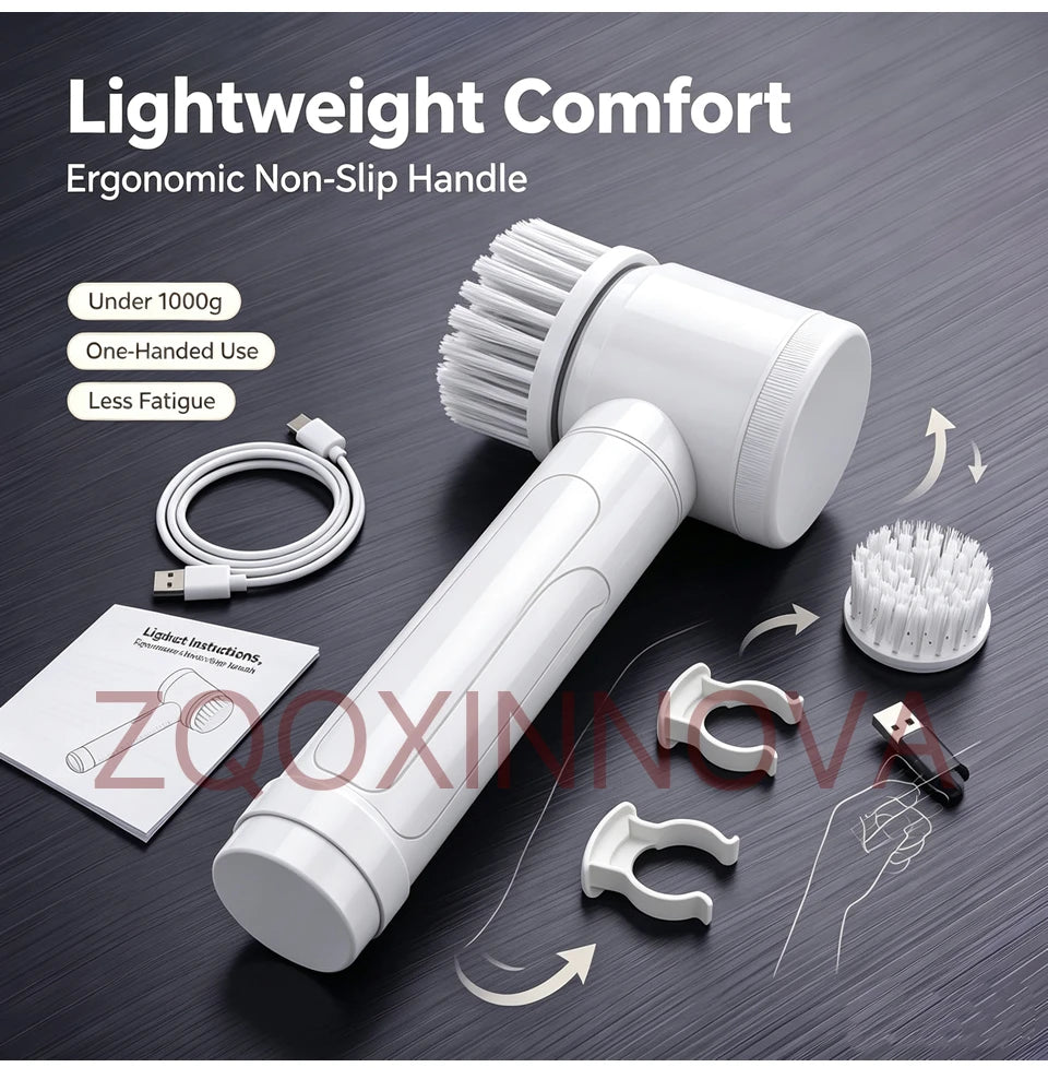 Household Cordless Spin Scrubber Kitchen Gadgets Hair Brushes Bathroom Broom Toilet Mops Electric Multipurpose Cleaning Brush Beauty World Shop