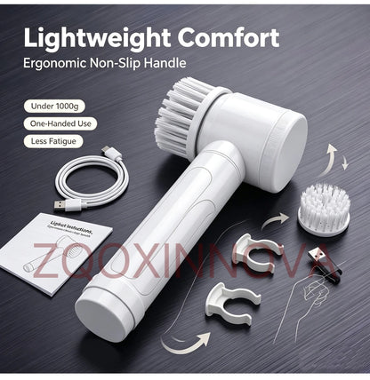 Household Cordless Spin Scrubber Kitchen Gadgets Hair Brushes Bathroom Broom Toilet Mops Electric Multipurpose Cleaning Brush Beauty World Shop