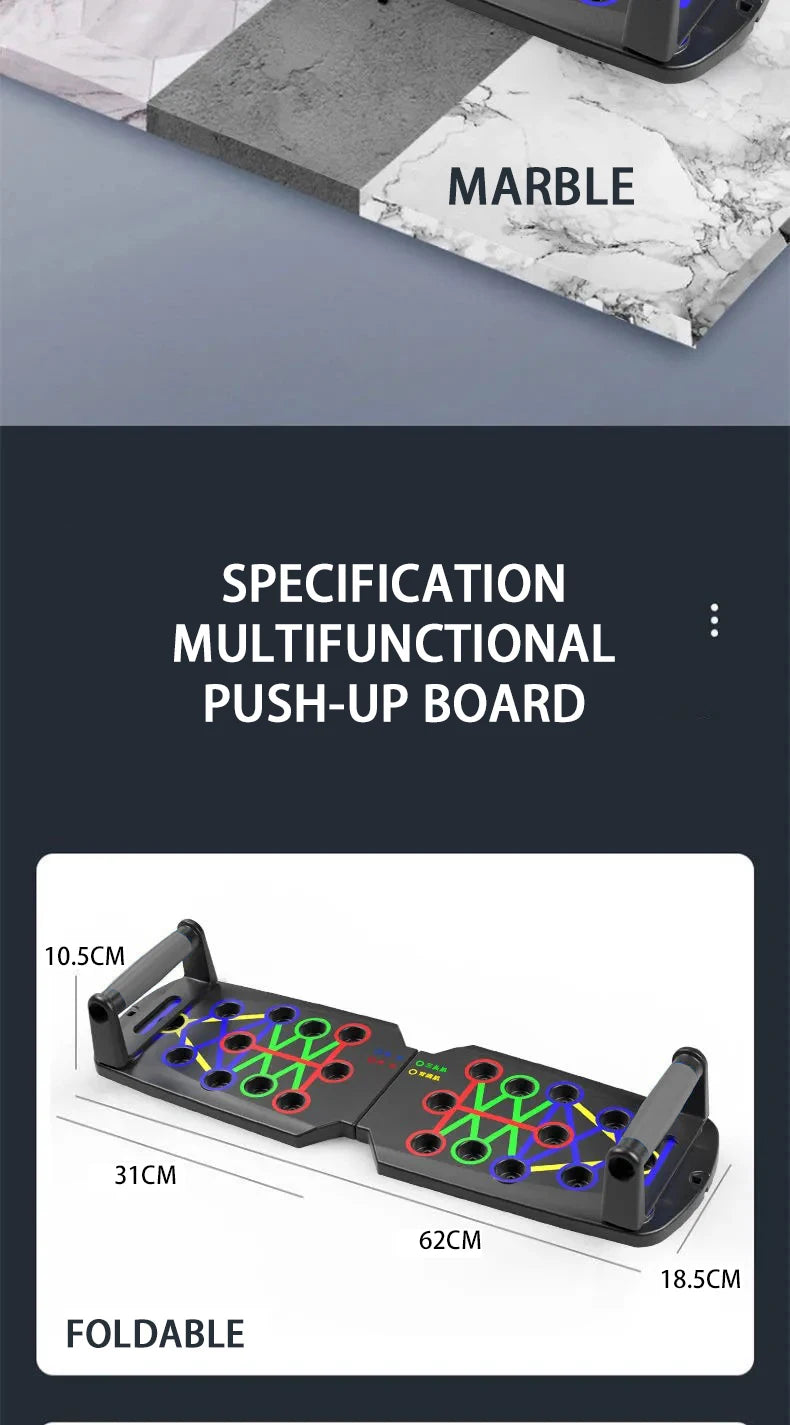 Portable Multifunctional Push-up Board Set With Handles Foldable Fitness Equipment For Chest Abdomen Arms And Back Training Beauty World Shop