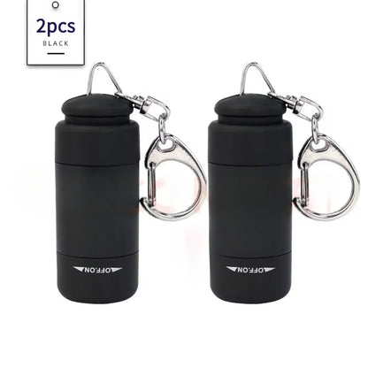 Led micro pocket flashlight portable USB rechargeable keychain flashlight waterproof home Outdoor Hiking Camping flashlight Beauty World Shop