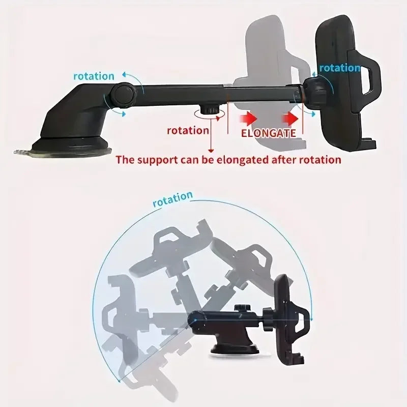 Universal Car Phone Holder Suction Cup Mount Stand for iPhone 15 Xiaomi Huawei Samsung - Mobile Phone Bracket Support Beauty World Shop