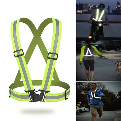 Safety-Vest Riding Equipment 4X1.5CM Outdoor Supplies Reflective Vest Night Running Cycling Reflective-Cloth Adjustable Beauty World Shop