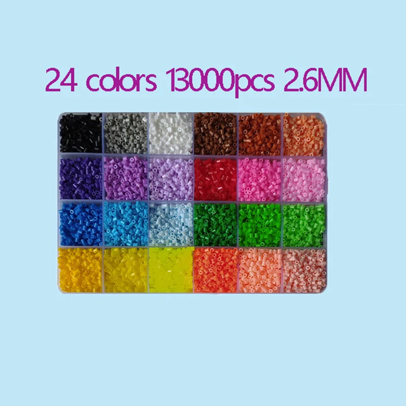 2.6mm Perler Hama beads Set 3D Puzzle Iron Beads Toy Kids Creative Handmade Craft DIY Gift fuse beads Have large pegboard Beauty World Shop