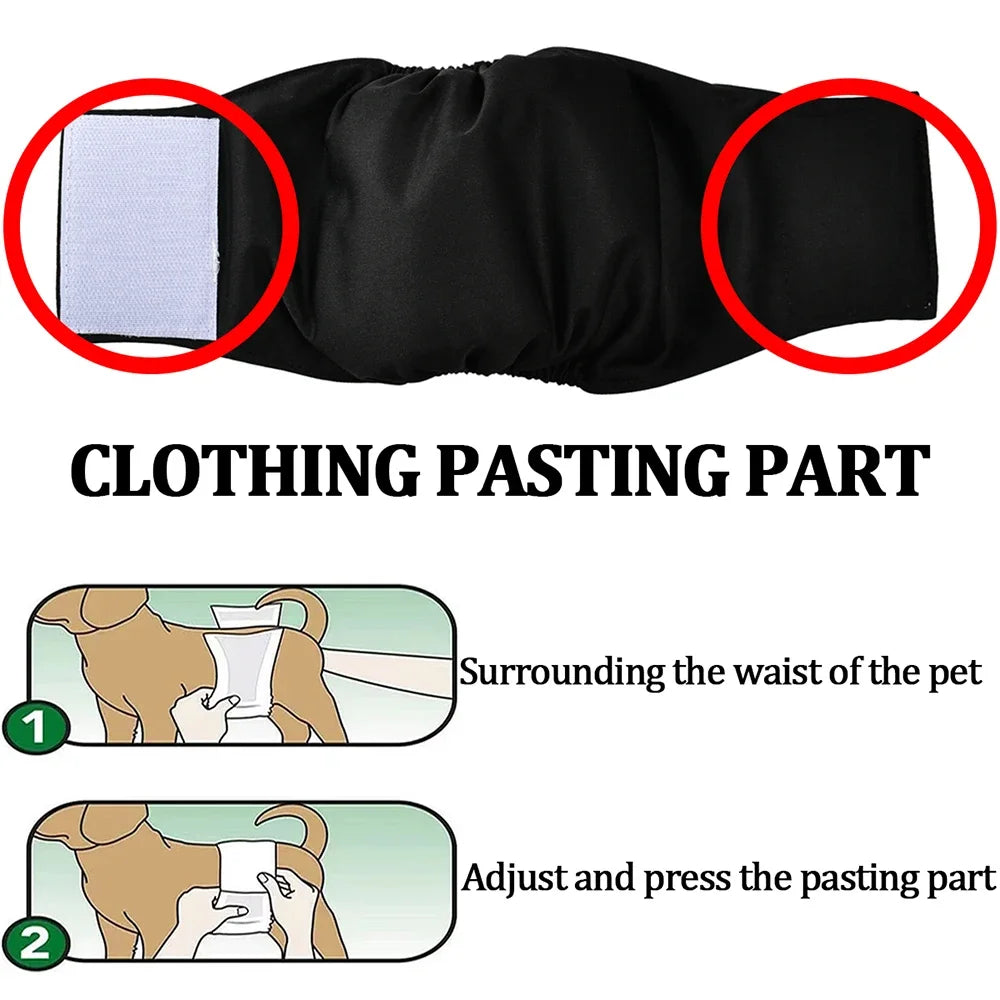4 Pcs Washable Male Dog Cloth Diaper For Small Dogs Reusable Pet Physiological Pants Breathable Puppy Nappy Belly Band Diaper Beauty World Shop