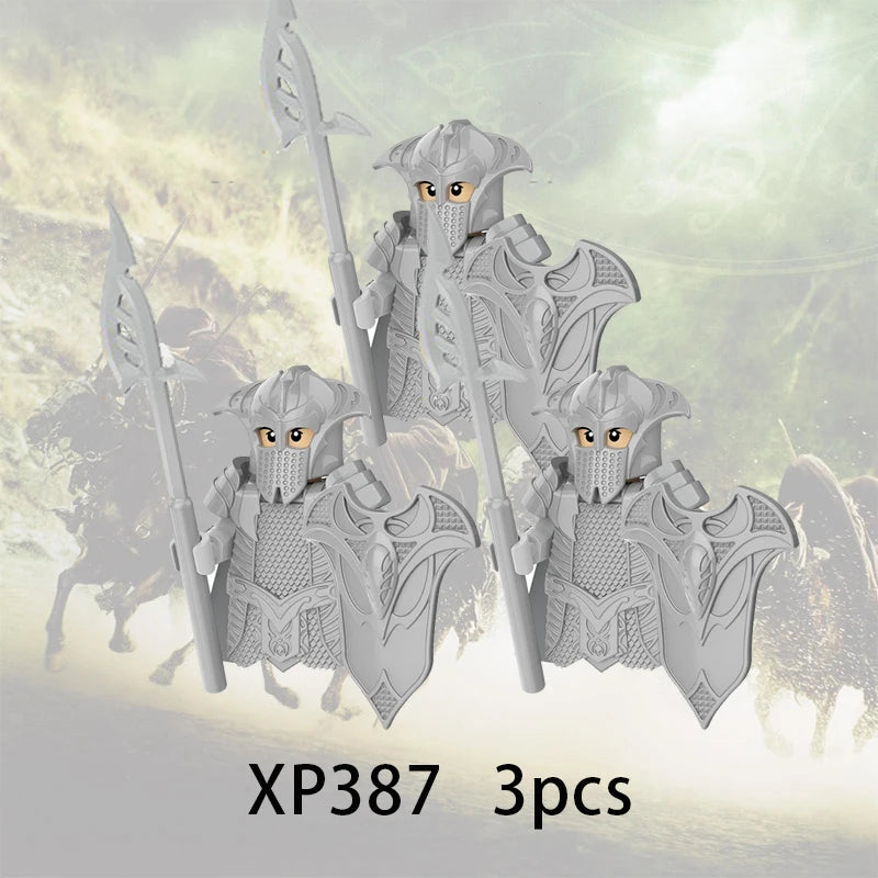 3pcs Lord Rings Elves Orcs Army Dwarf Rohan Mini Action Toy Figures Building Blocks Assembly Toys for Kids Birthday Gift Beauty World Shop