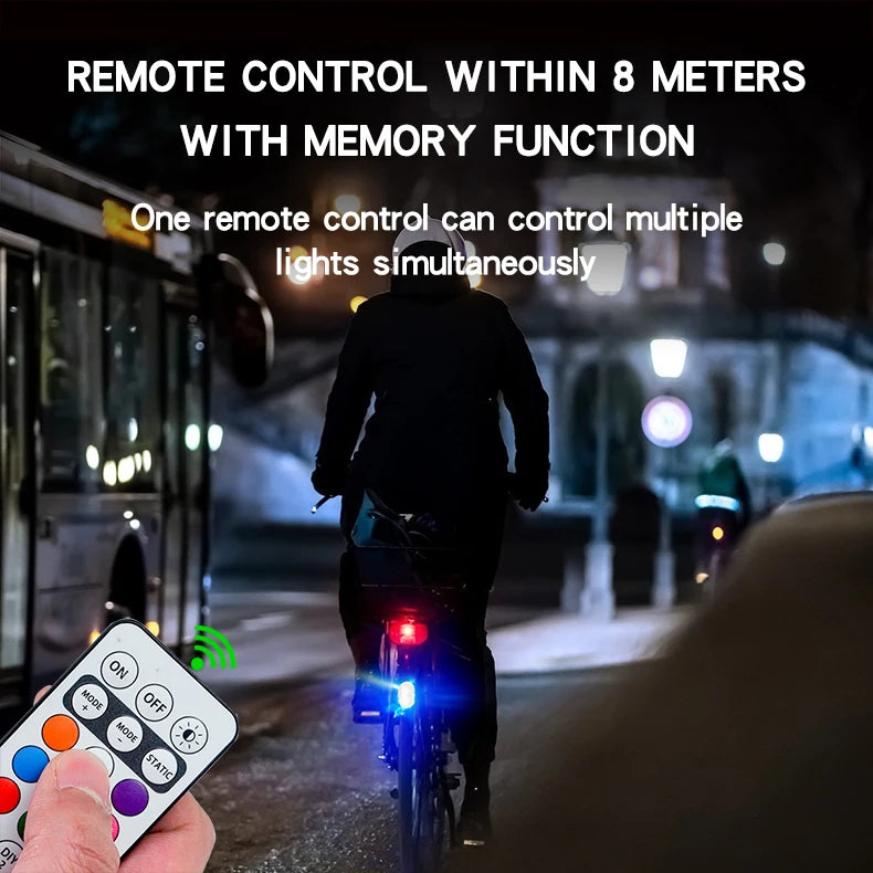 Wireless Light Aircraft Airplane Helicopter Warning Lights RGB Led Strobe lights Motorcycle Lights LED Flash with USB Charging Beauty World Shop