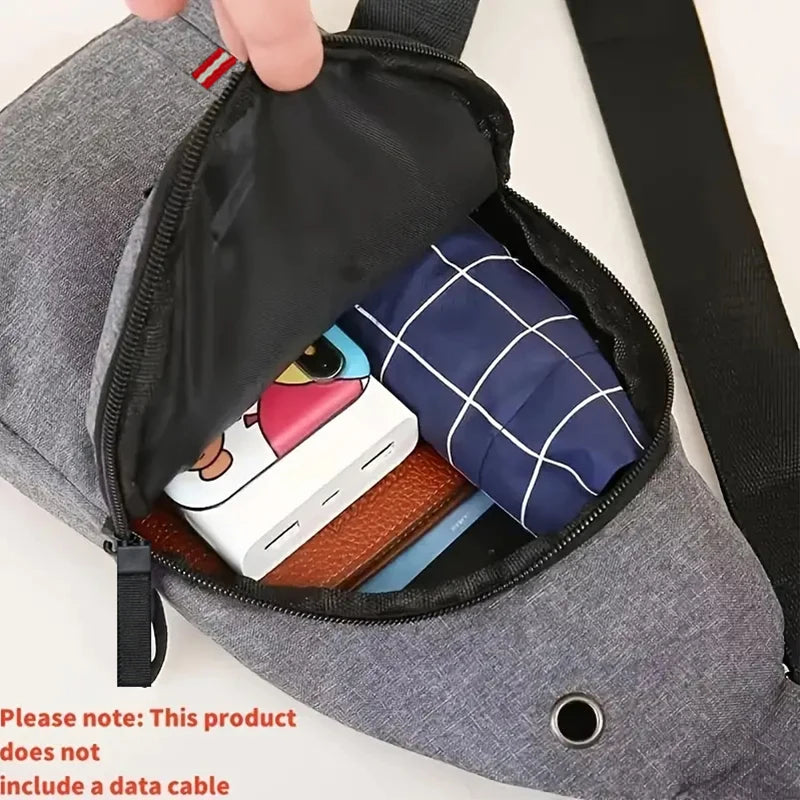 Men's and women's adjustable breast pockets, single-shoulder diagonal cross Oxford fabric breast pockets Beauty Fashion