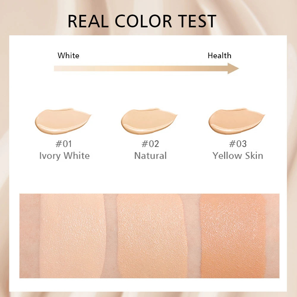 Liquid foundation naturally covers flaws without sticking powder, plain face cream, transparent foundation, conceals blemishes Beauty World Shop