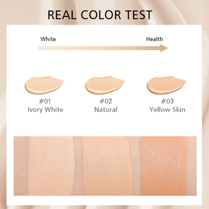 Liquid foundation naturally covers flaws without sticking powder, plain face cream, transparent foundation, conceals blemishes Beauty World Shop