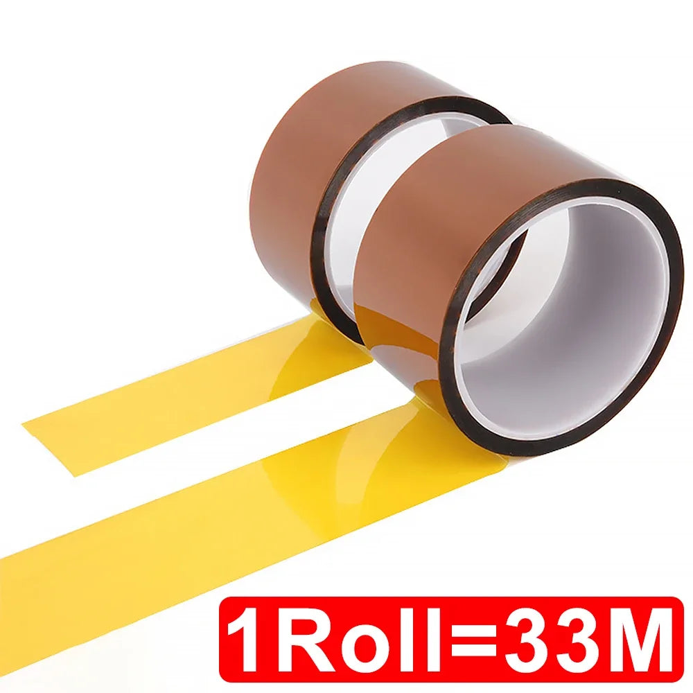 5-40mm Kapton Tape Polyimide Adhesive Insulating Adhesive Tape Каптоновый Скотч Heat Tape for Board Protection Beauty World Shop