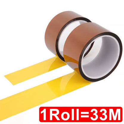 5-40mm Kapton Tape Polyimide Adhesive Insulating Adhesive Tape Каптоновый Скотч Heat Tape for Board Protection Beauty World Shop
