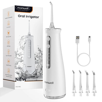Mornwell 5032 Water Floss Sonic Water Flosser 270ML Tank Oral Teeth Whitening Home Appliance Teeth Cleaner Oral Water Jet Beauty World Shop