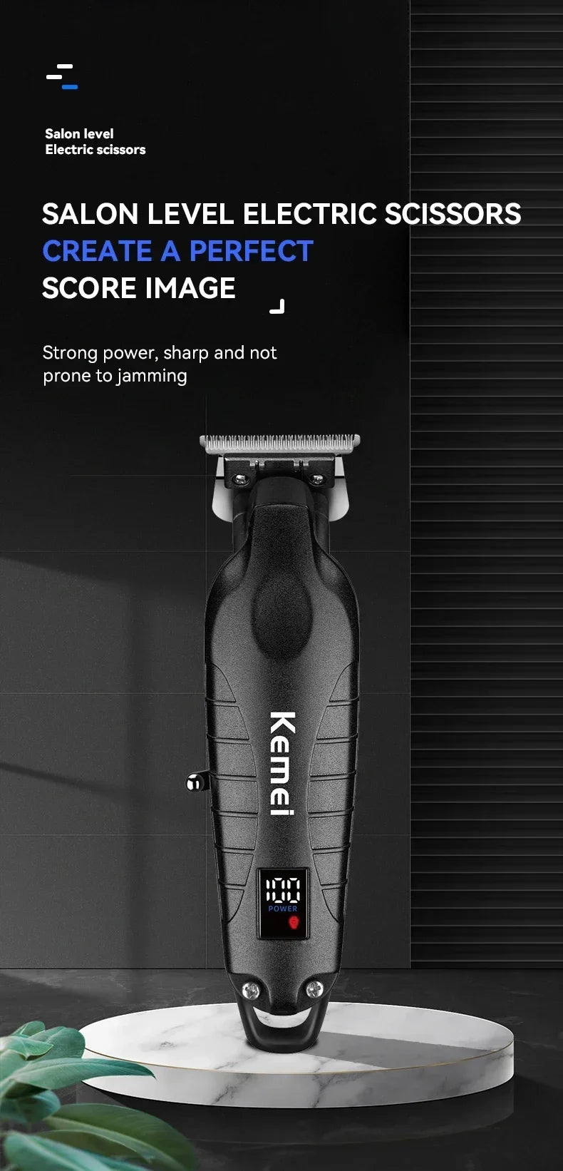 Kemei KM-2293 Hair Cutting Machine Professional Rechargeable Barber Hair Clippers Electric Hair Trimmers Cordless for Men Kemei Beauty Trend Shop