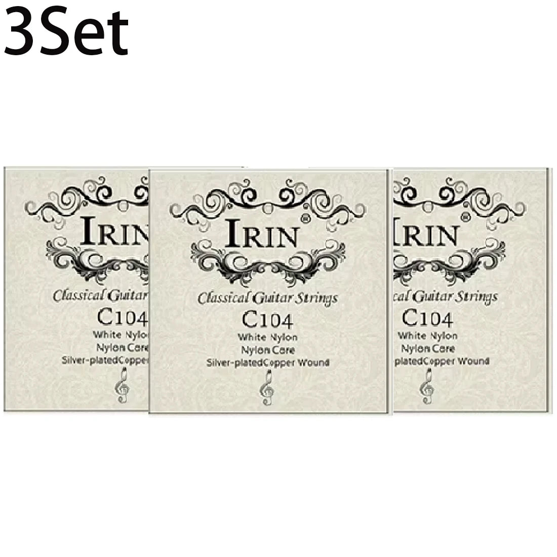 6 Pcs Strings Classical Guitar Strings Black Clear Nylon Guitarra Strings Sliver Plated Copper Wound String Guitar Accessories Beauty World Shop