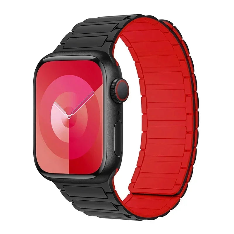 Magnetic Loop for Apple Watch Bands 44mm 40mm 49mm 45mm 41mm 38mm Silicone Bracelet iWatch Series 9 8 7 6 5 4 3 Se ultra 2 strap Beauty World Shop