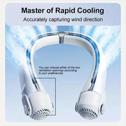 Portable Neck Hanging Fan With Usb Charging Adjustable Bladeless Turbofan Bladeless Student Dormitory Home Outdoor Cooling Beauty World Shop