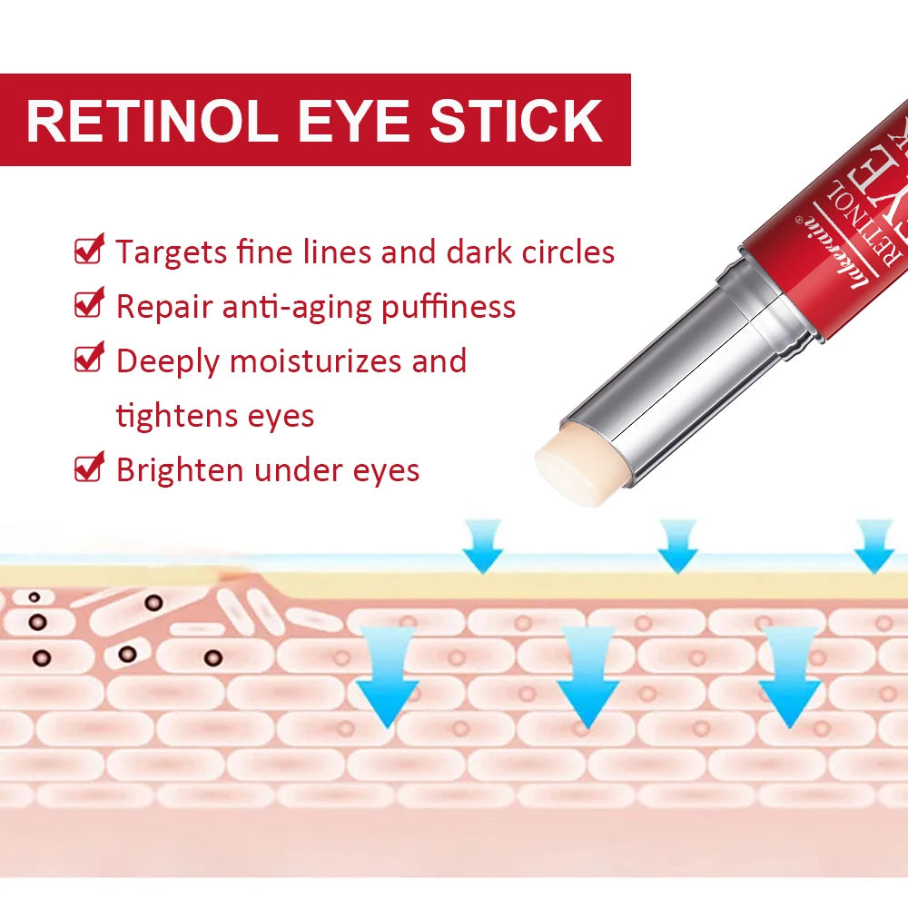 Lakerain Retinol Eye Cream Stick Moisturizing, firming Removing Eye Bags Lightening Lines And Smoothing Dark Circles Eye Cream Beauty World Shop