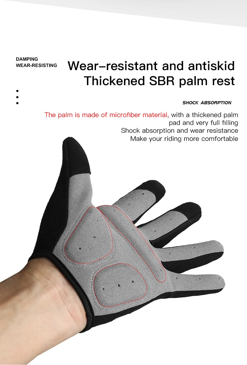 MTB Bike Sports Cycling Gloves Full Finger Men Women Running Fitness Gym Spring Summer Riding Motorcycle Gloves Beauty World Shop