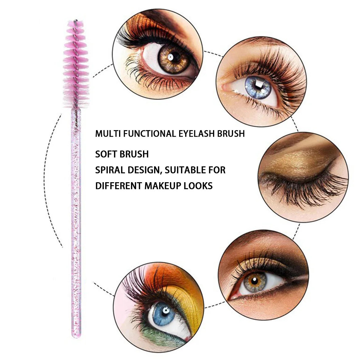 500/1000PCS Eyelashes Brushes Set Wholesaler Lash Mascara Brush For Lashes Extension Eyebrow Wands Applicator Makeup Tools Beauty World Shop