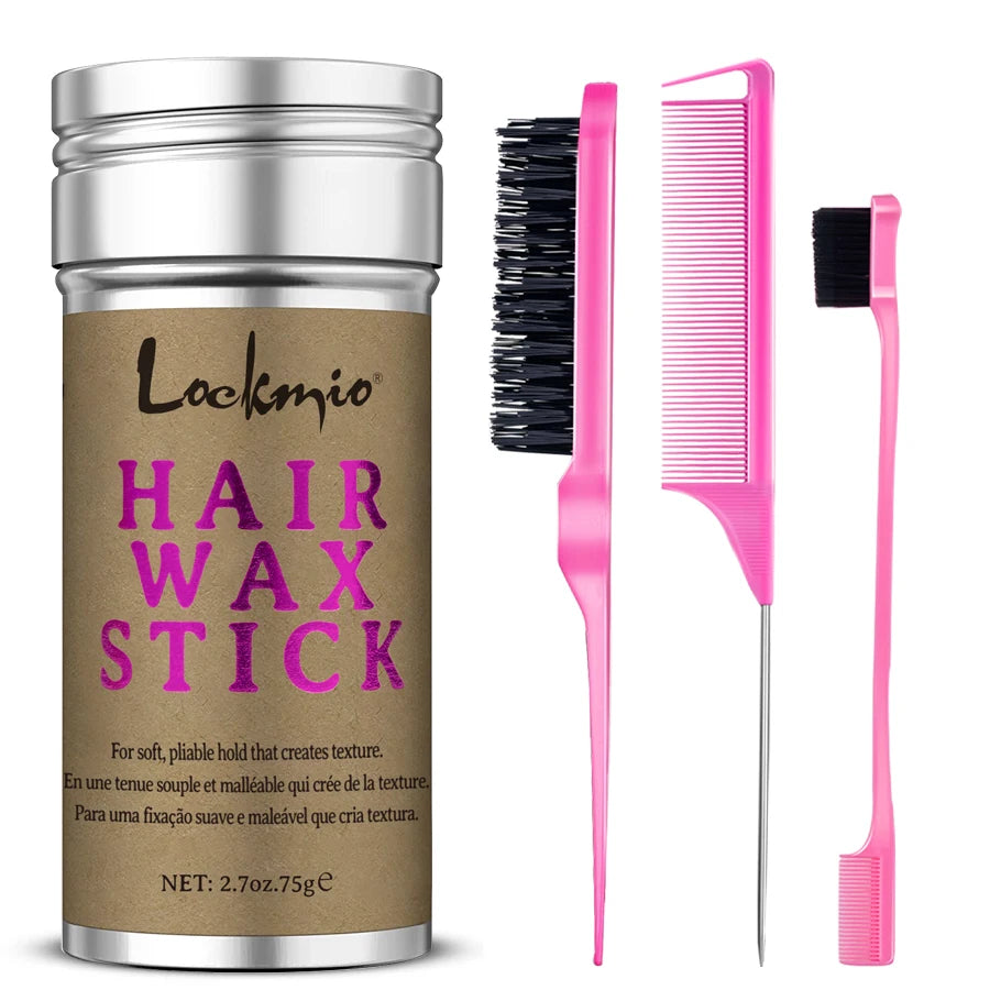 LOCKMIO Women Hair Wax Stick for Wigs Anti-frizz Flyaways Control Styling Wax Long-lasting Smooth Broken Back Hair Pomade Cream Beauty World Shop