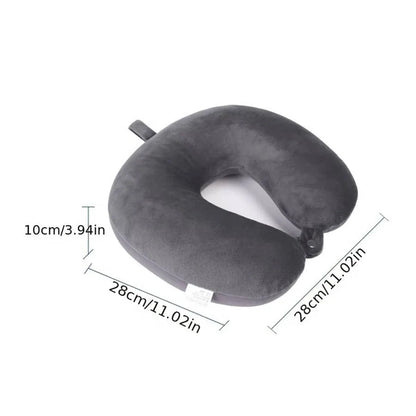 1pc Travel Pillow Neck Pillow Airplane Pillow Traveling Car Home Office Travel Neck Flight Pillow Snap Strap Soft Cover Beauty World Shop