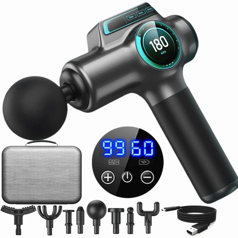 99 Speed Professional Muscle Massage Gun Massager Massager for Neck and Back Massage Instrument Dropshipping Fitness Equipment Beauty World Shop