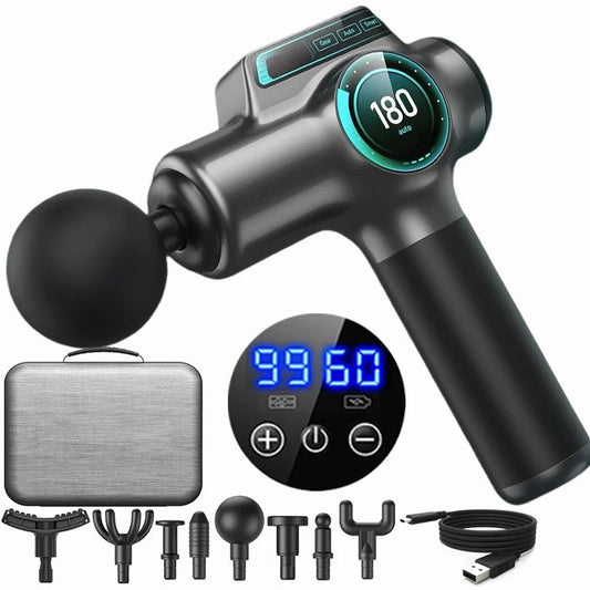 99 Speed Professional Muscle Massage Gun Massager Massager for Neck and Back Massage Instrument Dropshipping Fitness Equipment Beauty World Shop