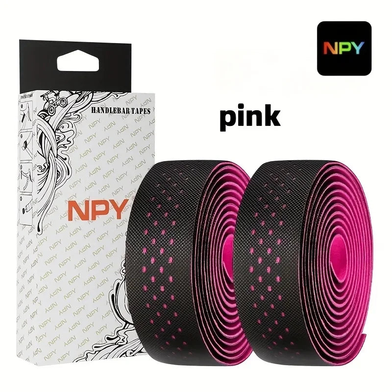 NPY2026 Road Bike Cycling Bar Colorful Tape Bicycle Handle Belt Cork EVA  Damping AntiVibration Tape Wrap With 2 Plug Fixed Gear Beauty World Shop