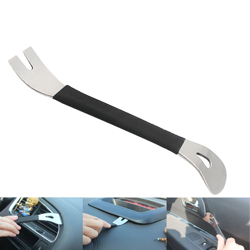 1PC Car Interior Clip Panel Trim Stainless Steel Pry Plate Buckle Driver for Car Modification Removal of Audio Navigation Center Beauty Fashion