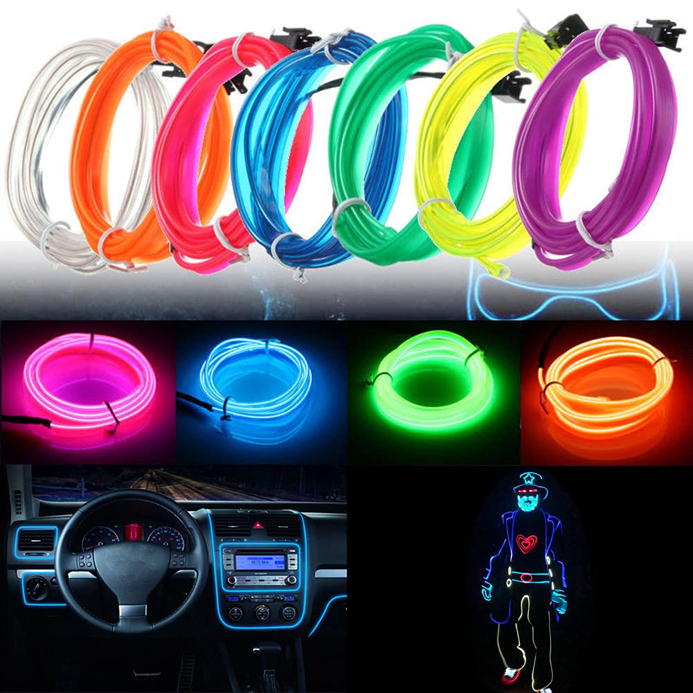 5M Car Interior Led Strip Light Neon EL Wiring Decorative Lamp For Auto DIY Flexible Ambient Light USB Party Atmosphere Diode Beauty World Shop