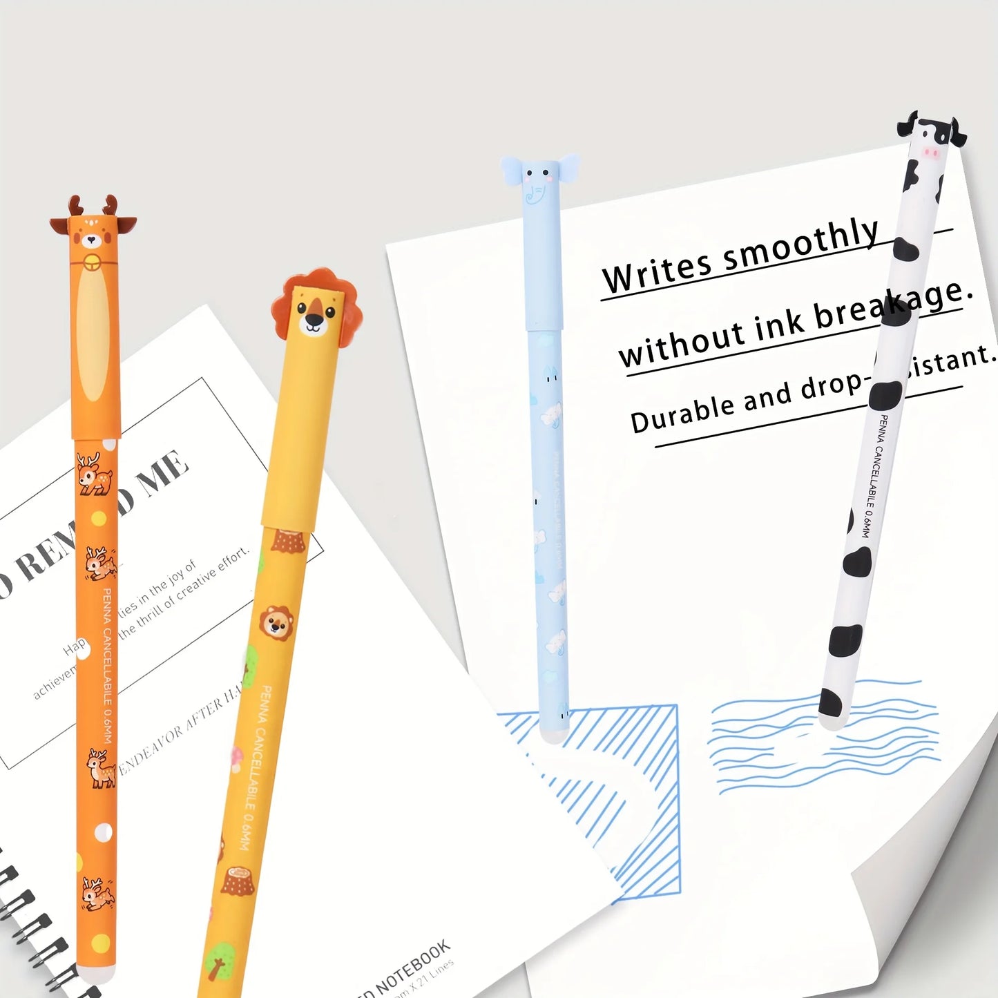 8/16pcs Animal-Shaped Erasable Pens for Journaling, Writing, Office Supplies, Gift Ideas, Office Stationery, Cute Writing Tools Beauty World Shop