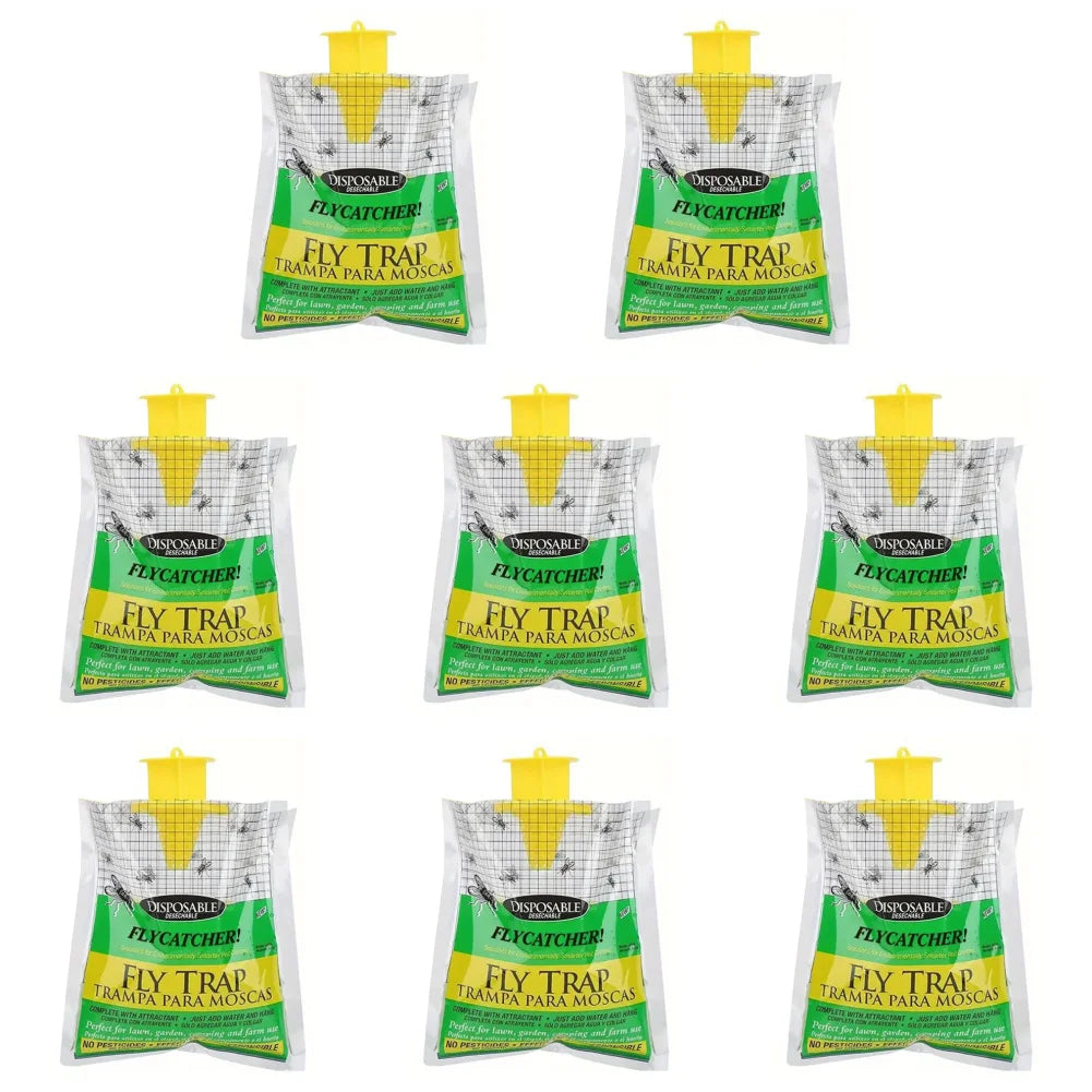 1-30Pcs Hanging Fly Trap Disposable Fly Catcher Bag Mosquito Trap Catcher Fly Wasp Insect Bug Killer Flies Trap for Outdoor Beauty World Shop