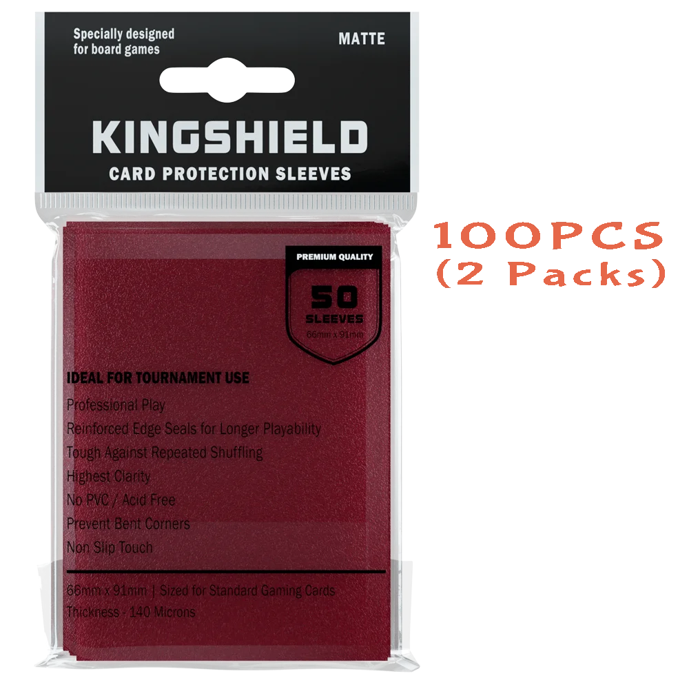 100PCS Matte Colorful Standard Size Card Sleeves TCG Trading Cards Protector Tarot Shield Board Games Cover PKM 66x91mm Beauty World Shop