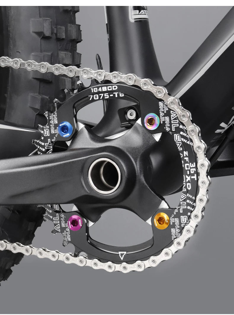 MUQZI 4/5PCS Chainring Bolts Single Double Chainring Screws Mountain Road MTB Bike Crank Bolts 6.5/8.5mm Beauty World Shop