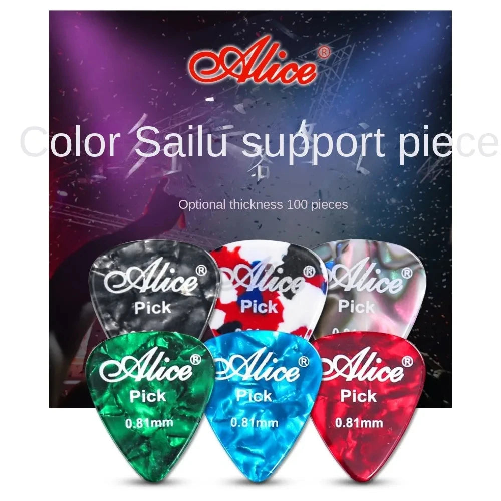 Alice Guitar Picks 6pcs Celluloid Mediator Thickness 0.46 0.71 0.81 0.96 1.20 1.50mm Electric Acoustic Guitar Accessories Beauty World Shop