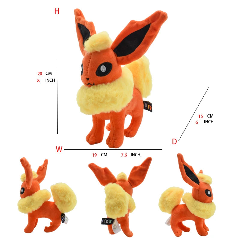 Eevee Evolution Sylveon Flareon Jolteon Umbreon Vaporeon Pikachu Stuffed Animal Soft Dolls Kids Baby Gift Beauty World Shop