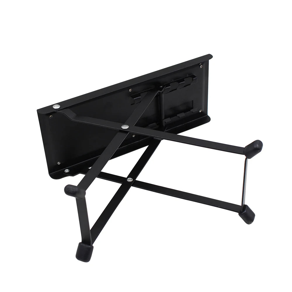 Guitar Foot Stool 4 Position Height Adjustable Foldable Guitar Pedal Foot Rest Step Footstool Black for Guitar Pedal Accessories Beauty World Shop