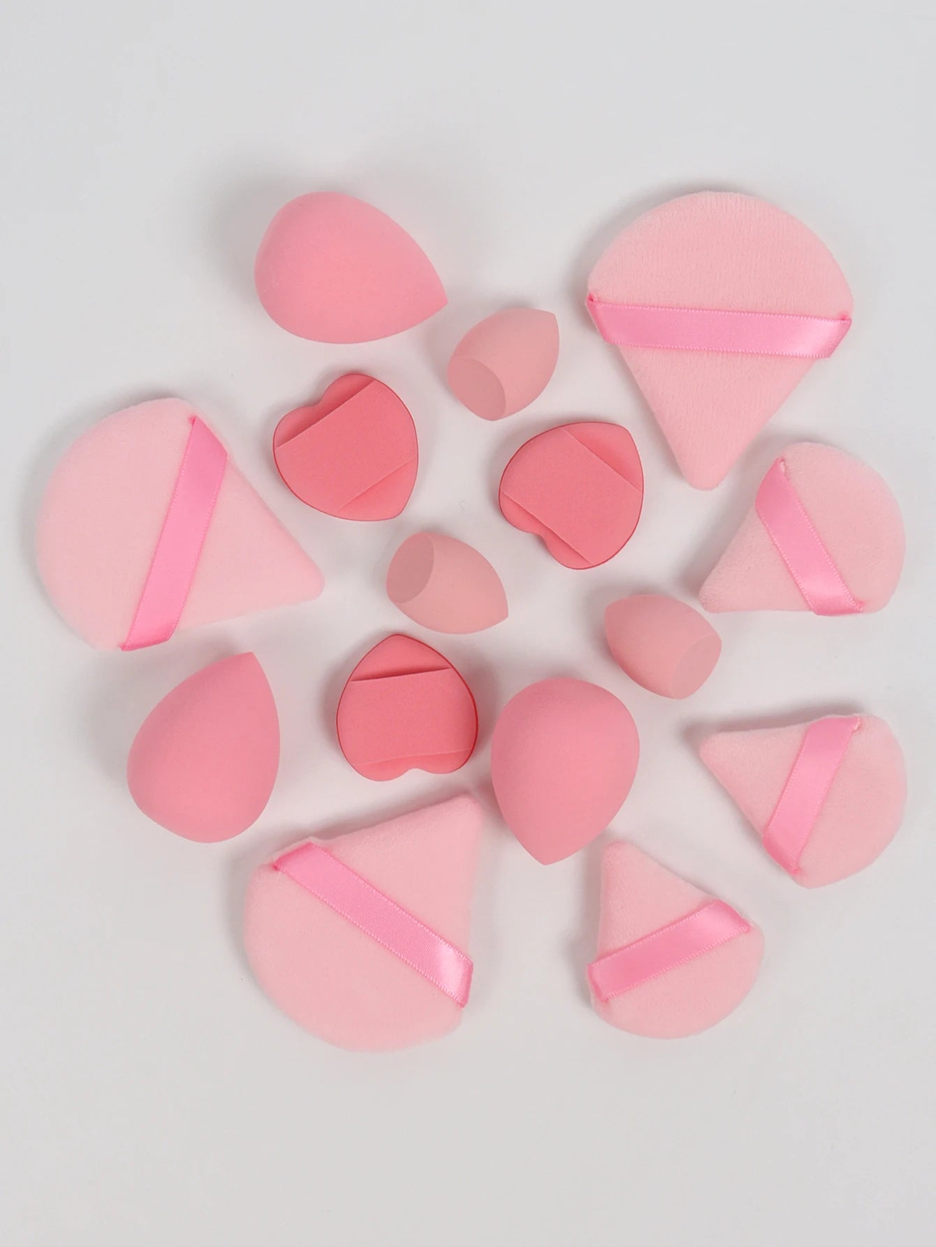 Multi Effect 15 Piece Set 3 Loose Powder Puffs&3 Mini Loose Powder Puffs&3 Medium-Sized Eggs&3 Mini Eggs&3 Air Cushions. Founda Beauty World Shop