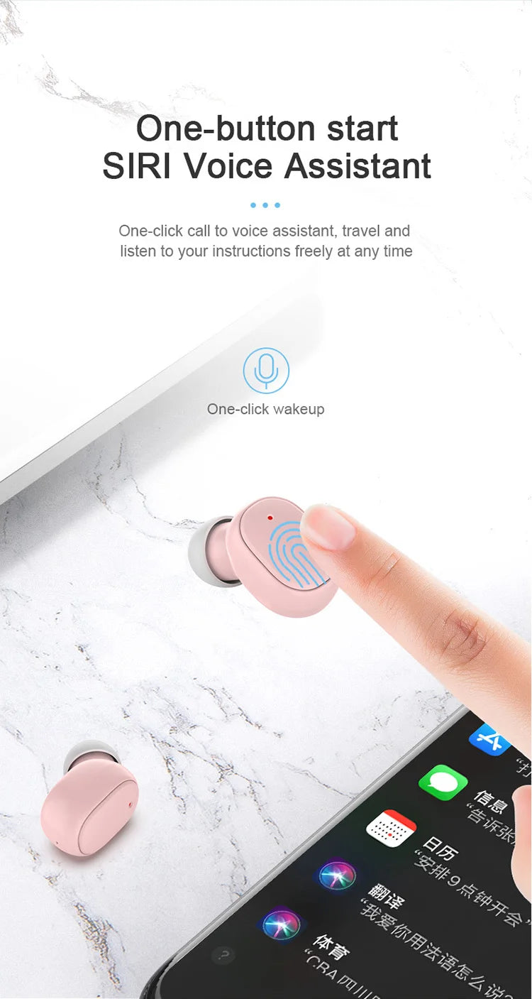 Original A6S TWS Headset Wireless Earphones Bluetooth Headphones Sport Stereo Fone Bluetooth Earbuds for Xiaomi Huawei iPhone Beauty Fashion