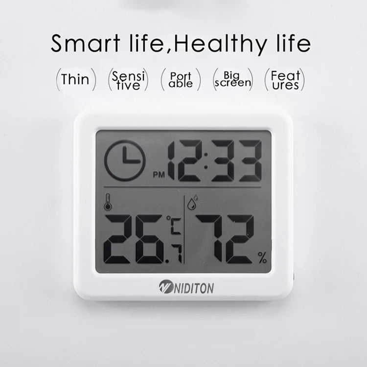 Digital Clock Desk Clock with Temperature Humidity  Wall Clocks for  Home Kitchen Office Desk Decorations NIDITON Beauty World Shop