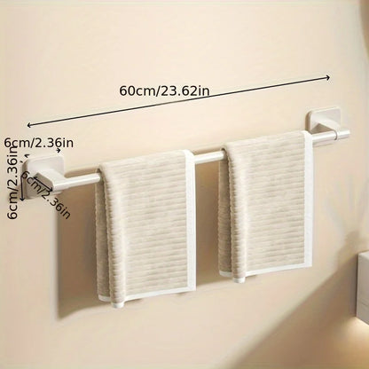 1 Piece Of Bathroom Facilities White Non-Perforated Wall-Mounted Bathroom Towel Bar Size 40-60cm Storage Rack Towel Rack Beauty World Shop
