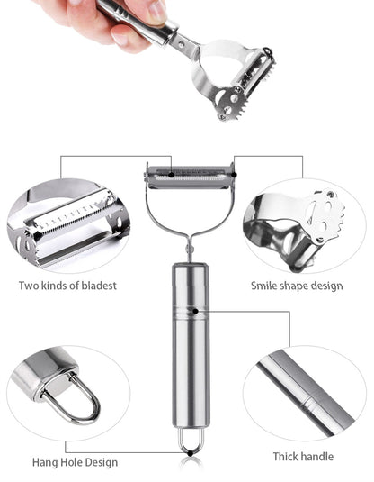 High Quality Stainless Steel Potato Cucumber Carrot Grater Julienne Peeler Vegetables Fruit Peeler Vegetable Slicer Beauty World Shop