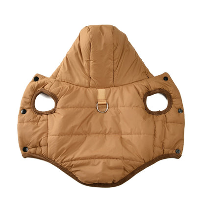 Dog Hooded Winter Jacket Soft Warm Fleece Velvet Puppy Vest Coat  Pet Dog Hat Clothes Cold Proof Winter Padded Yorkies Costume